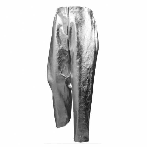 Pantalones aluminizados con cintura elástica y tirantes incluidos