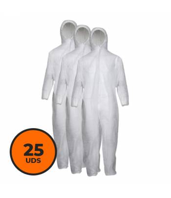 Pack de 25 trajes desechables para trabajos de limpieza