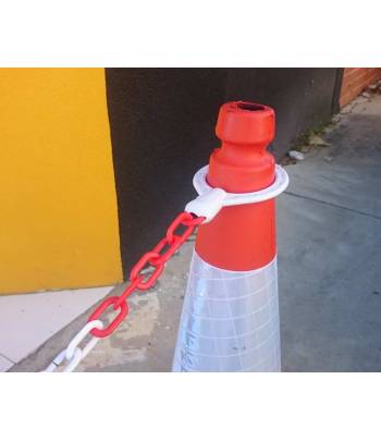 Cadena de plástico con anillas para cono Cadena de plástico con anillas para cono