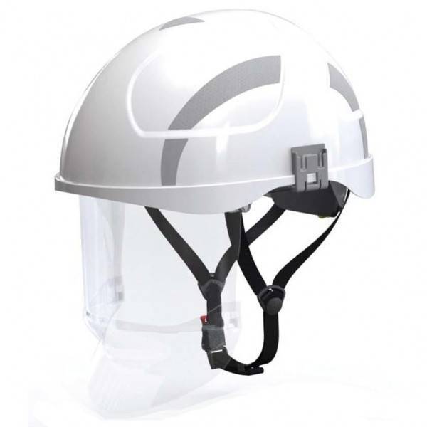 Casco de seguridad con aislante eléctrico y visor retráctil  (SECRAT)