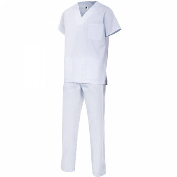 Conjunto de pijama sanitario blanco (Camisola + pantalón)