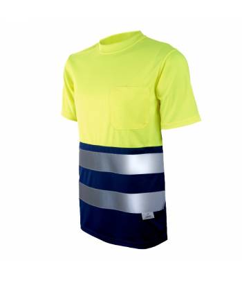 Camiseta bicolor Chintex de alta visibilidade com faixas
