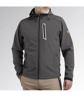 Softshell con capucha Diadora Sail en color gris