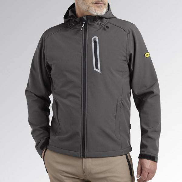 Softshell con capucha Diadora Sail en color gris