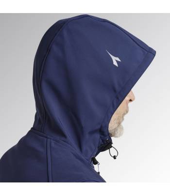 Softshell con capucha Diadora Sail en color azul Navi senyals