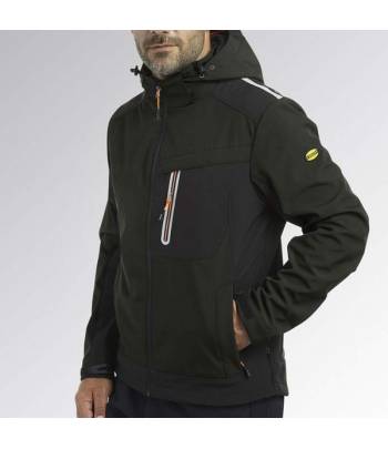 Softshell Diadora Carbon Tech (Verde y negro) senyals