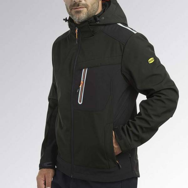 Softshell Diadora Carbon Tech (Verde y negro) senyals