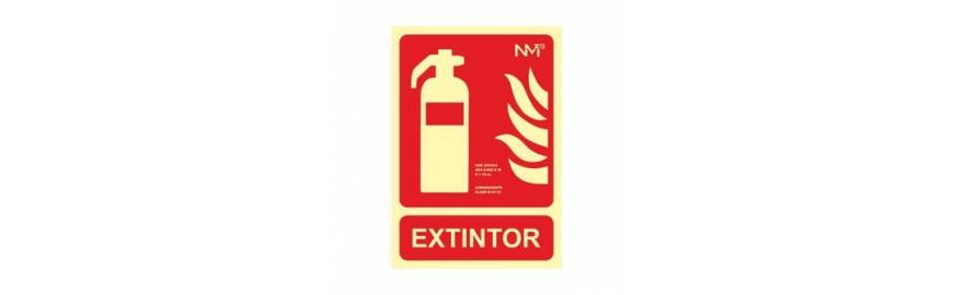 Señales de extinción de incendios UNE 23035 - Senyals
