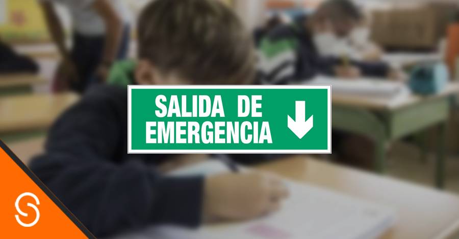 Señales de evacuación obligatorias para centros educativos